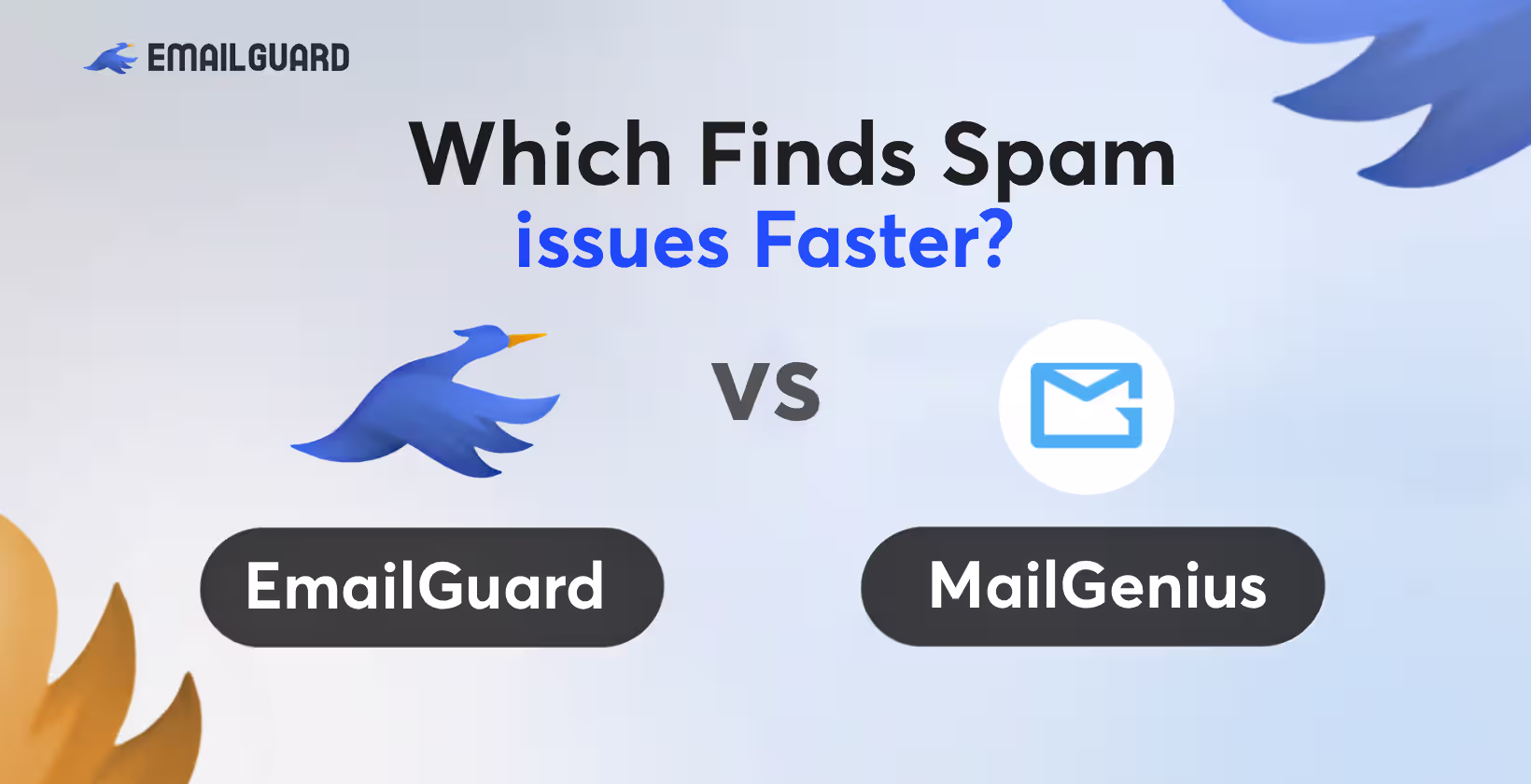 EmailGuard vs MailGenius spam test comparison